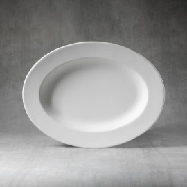 Ceramic Bisque Oval Rim Platter